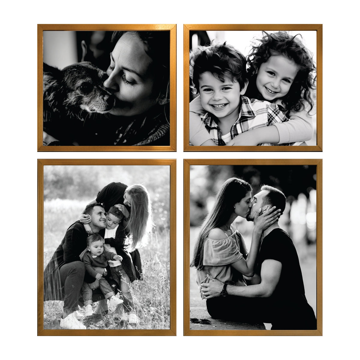 Retrato familiar Blanco y Negro Set X 4 Und  R95